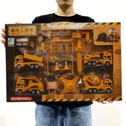 Ensemble - Jouets de véhicules dingénierie pour enfants construction en plastique tracteur à benne bascula