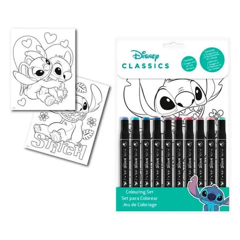 Coloriage enfant - KIDS LICENSING - Disney Stitch - Noir - 3 à 6 ans - Activité créative