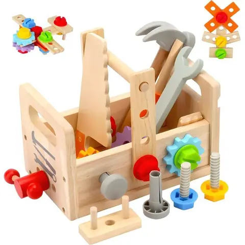 Malette Outils Enfant Boite a Outils Enfant pour Garçons et Filles Constructions Boîte à Outils Ensemble de Educatif Jouet