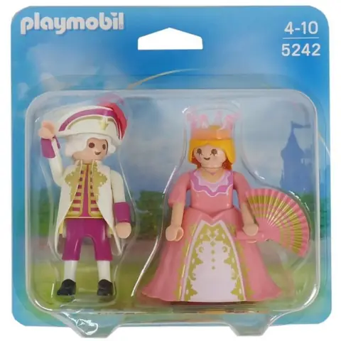 PLAYMOBIL Princess - DuoPack Duc et Duchesse - Robe et éventail - Fille - A partir de 4 ans