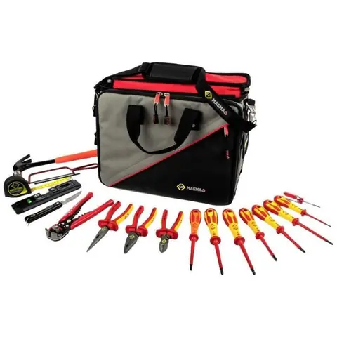 Jeu doutils - C.K. T5982 - 20 pièces - Sacoche - Kit complet pour électricien