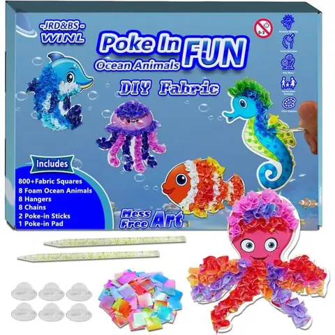 Kit dart Poke-in pour enfants à partir de 4 à 8 ans - Jeu de bricolage créatif - Pas de désordre - Cadeau pour garçons et filles