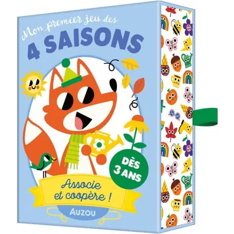 Jeux de carte - Auzou - Mon premier jeu des 4 saisons - 2 à 4 joueurs - À partir de 3 ans - Orange