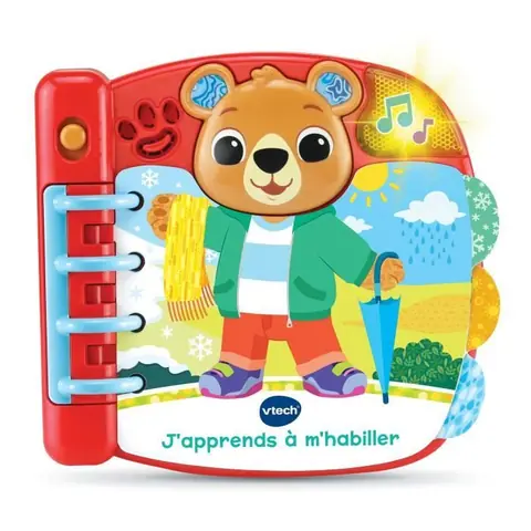 Livre Japprends à mhabiller - VTECH BABY - Pour Enfant de 12 mois et plus - Livre parlant et musical