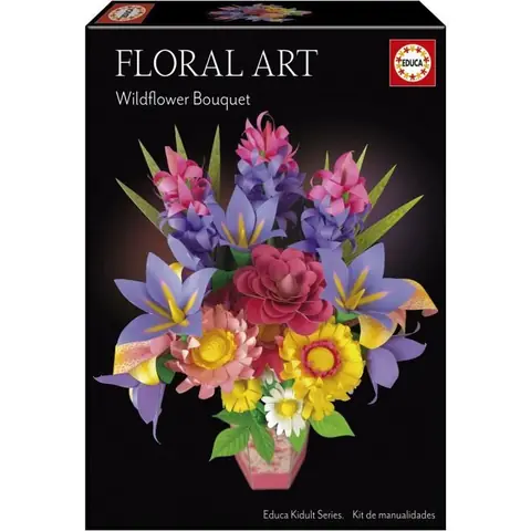 Kit créatif - EDUCA - Floral Art Fleurs sauvages - Création de fleurs en papier - Dès 8 ans