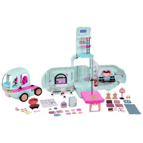 Camping-car L.O.L. Surprise OMG Glamper avec plus de 50 surprises - Bleu Turquoise