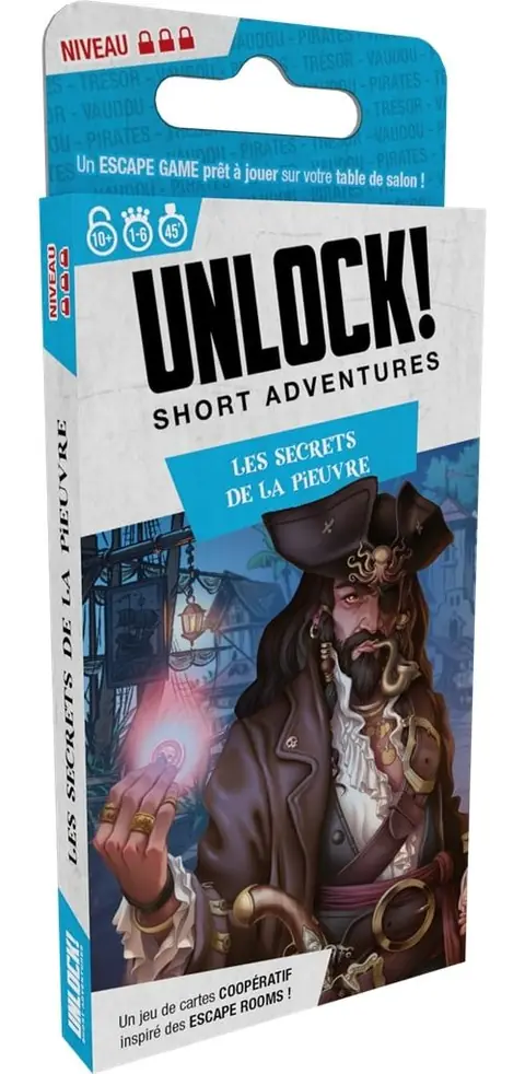 Jeu d'escape game Asmodee Unlock Short adventure Les secrets de la pieuvre