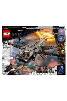 LEGO® 76186 Marvel Le dragon volant de Black Panther – Jouet Avengers, Jeu de Construction Super Héros avec 3 Figurines