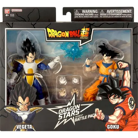Figurines Dragon Stars 17cm - BANDAI - Dragon Ball Super - Battle Pack - Goku vs Vegeta - Pack de 2 figurines Collection Vegeta Goku