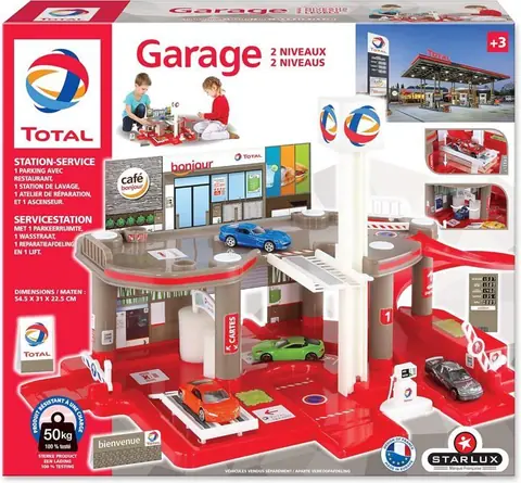 Garage - Garage Total 2 niveaux - Station Service - Inclus 6 unités - Pour enfants dès 3 ans
