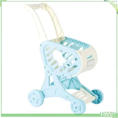 Fafeicy Caddie pour enfants Chariot de courses pour enfants jouet chariot de supermarché pour enfants puericulture tapis Bleu