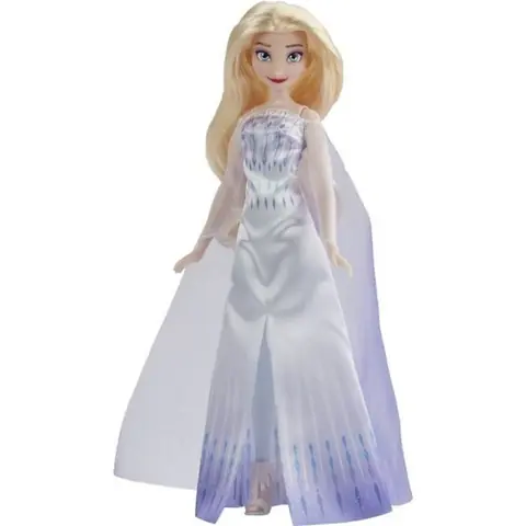 DISNEY LA REINE DES NEIGES 2 - Poupée mannequin Elsa Reine - robe chaussures et longs cheveux blonds - pour enfants - dès 3 ans