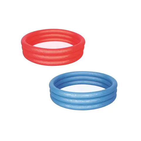 Bestway Piscine Gonflable Enfant 3 Anneaux Eco Couleur Assortie 102x25 cm +2 Ans Jardin 51024