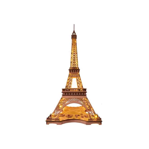 Puzzle 3D en bois à construire - ROBOTIME Nuit de la tour Eiffel DIY