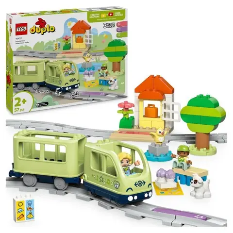 LEGO DUPLO Ma ville 10427 Le train d’aventures interactif - Jouets d’éveil dès 2 ans
