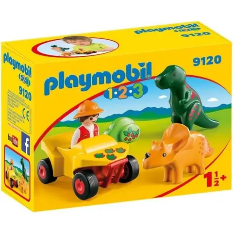 PLAYMOBIL 1.2.3 - 9120 - Explorateur et Dinosaures