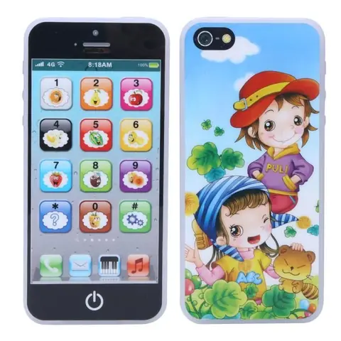 Jouet dapprentissage téléphone portable pour bébé et enfant -CYA - Blanc - Batterie incluse