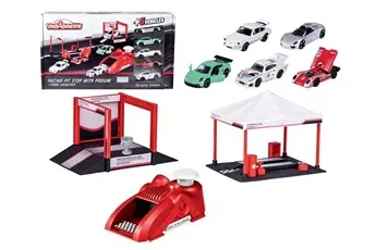 Pack 5 Véhicules Porsche Racing Tent