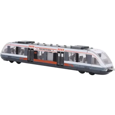 Train Jouet Simulation Métro Modèle Alliage Coulissant Moulé Sous Pression En Métal Véhicules Éducation Jouet Cognitif (Blanc)
