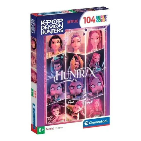 Clementoni - K-Pop Demon Hunters - Puzzles 104 Pièces - Puzzle enfant - Dès 6 ans - Trio Huntrix - Rumi Mira et Zoey - Netflix