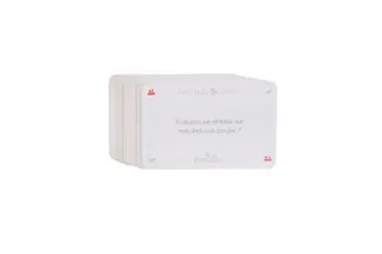 Jeu de 54 cartes à débat sur le thème "famille" en papier rouge et blanc -  -