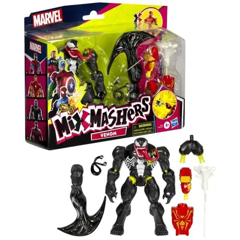 MixMashers Venom Deluxe figurine 12 cm personnalisable à mélanger et combiner avec accessoires Marvel dès 4 ans