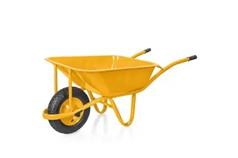 Brouette de chantier Acier Cuve carrée 80L Roues gonflées
