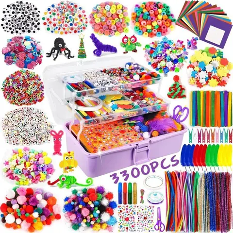 3300+ Pièces Kit Bricolage Enfants DIY Activité Manuelle Enfant Feutrine Loisir Creatif DIY Activité Manuelle Loisir Creatif