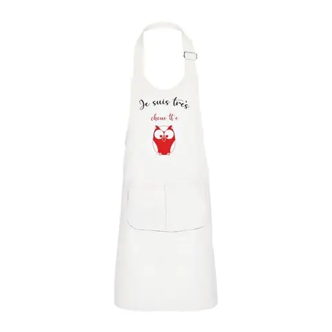 Fabulous Tablier Cuisine Enfant 2 Poches Blanc Je Suis Tres Chouette - Haut de gamme