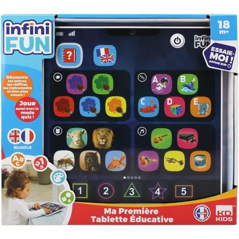 Tablette Éducative - KD - Ma 1ère Tablette Éducative - Extra plate et légère pour les premiers apprentissages