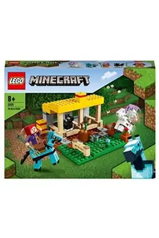 LEGO® 21171 Minecraft™ L’écurie Jouet Ferme avec Figurine Cavalier Squelette, Jouet Filles et Garçons