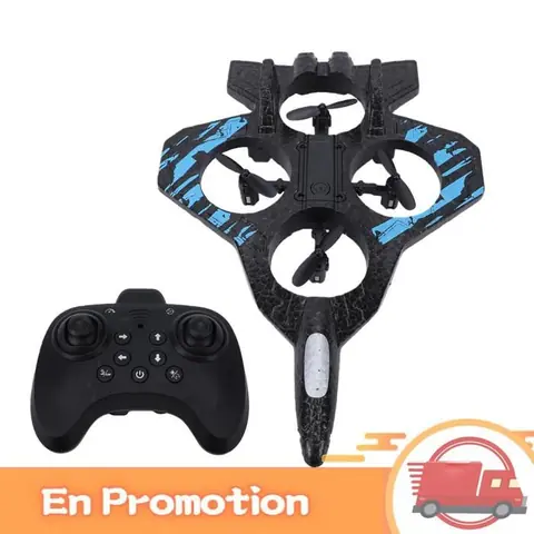 Avion RC avion télécommandé anti-accident en mousse Epp avec lumière LED pour débutants 360 rouleaux de cascade et