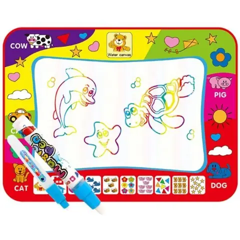 Tapis Doodle Enfant - Tapis Dessin Eau - Crayons à leau - Jouet Ludique et éducatif pour Enfants