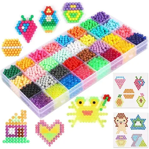 Jouets Éducatifs - Recharge Perles Magiques - 3200pcs - 32 Couleurs - Pour Enfants à Partir de 3 Ans