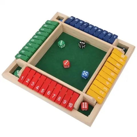 Jeu de dés de plateau - SURENHAP - Jeu de Maths - Planche en Bois - Jeu Interactif Parent-enfant