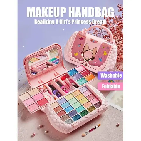Kit de Maquillage Enfant - Boutique Ladoo - Sac Oreille de Chat - Non Toxique - Certifié CE-MP-711BAG