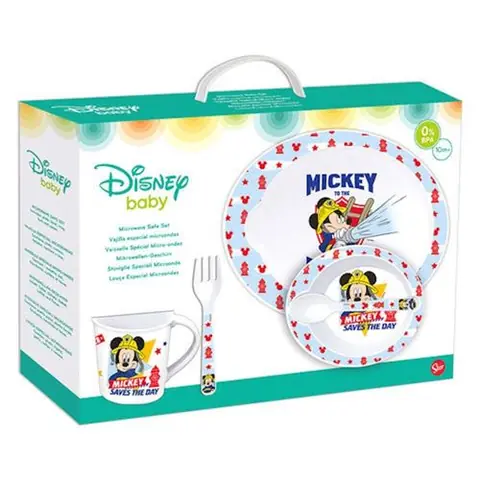 Set micro bébé 5 pièces (Assiette, bol, tasse et couverts) Mickey Mouse to the Rescue