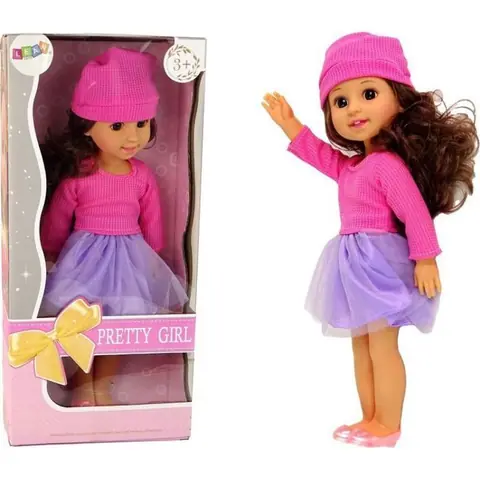 Poupée - LEANTOYS - Poupée bébé fille - Cheveux bruns - Taille 40 cm - À partir de 3 ans