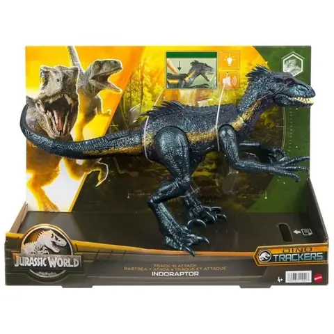 Figurine - Jurassic World - Indoraptor - Attaque Extrême - Avec Lumière et Son - Set Dinosaure