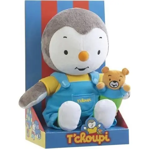 Jemini Tchoupi - Peluche Tchoupi 30 cm avec ourson
