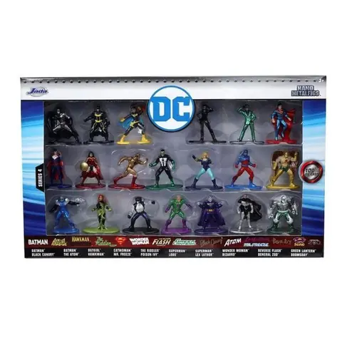 Figurine DC Comics 20 set 4cm - Ocio Stock - Ensemble de 20 personnages - Noir