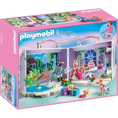 PLAYMOBIL Princess - Pavillon Royal Transportable - 99 pièces - Pour Enfant de 4 à 10 ans