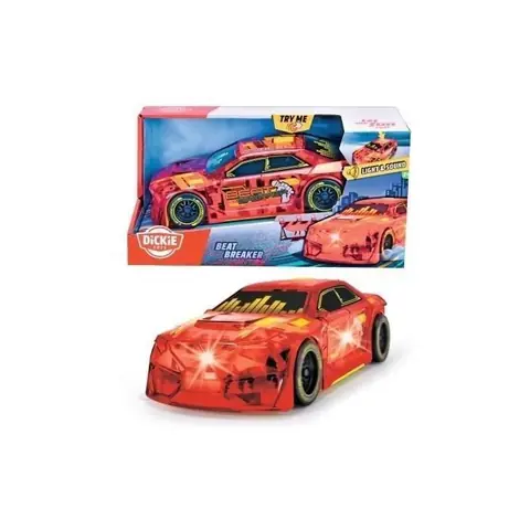 Dickie - Light Streak Beat Rush 20cm - Véhicule à rétro-friction avec fonctions sonores et lumineuses