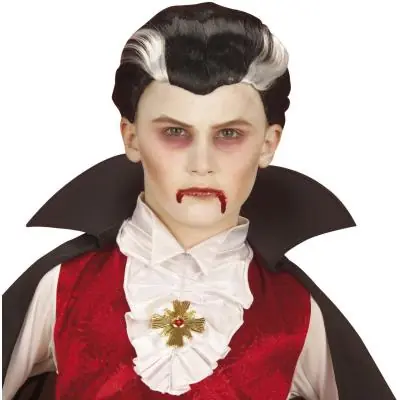 Perruque vampire bicolore enfant Halloween taille unique