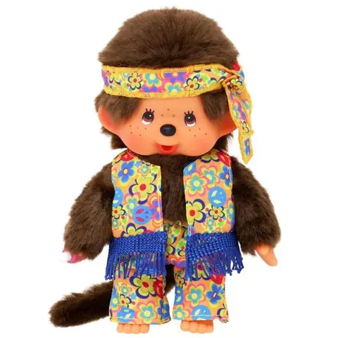 Garçon Hippie avec Bandeau  20 cm  Monchhichi  Poupée