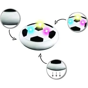 LEXIBOOK Aérofoot - Le disque de foot aéroglisseur avec effets lumineux - 2 buts inclus