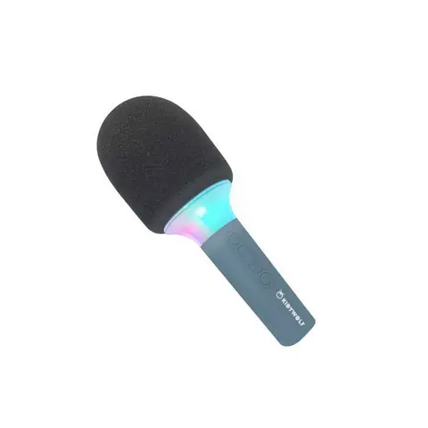 KIDYWOLF KIDYMIC Bleu – Micro Karaoké Sans Fil pour Enfants avec Bluetooth Effets Lumineux LED & Modificateur de Voix - 4+