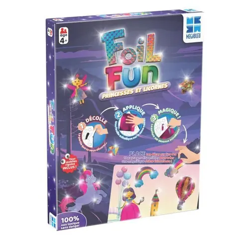 Activité créative - MEGABLEU - Foil Fun - Princesses et Licornes - Création dœuvres sans se salir