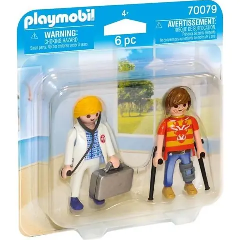 PLAYMOBIL - 70079 - Playmobil Duo - Médecin et patient