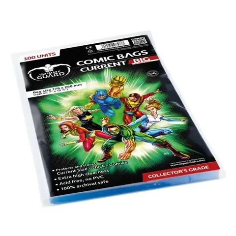 Pochettes comics - ULTIMATE GUARD - BIG - 100 unités - 178 x 268 mm - Sans acide sans PVC